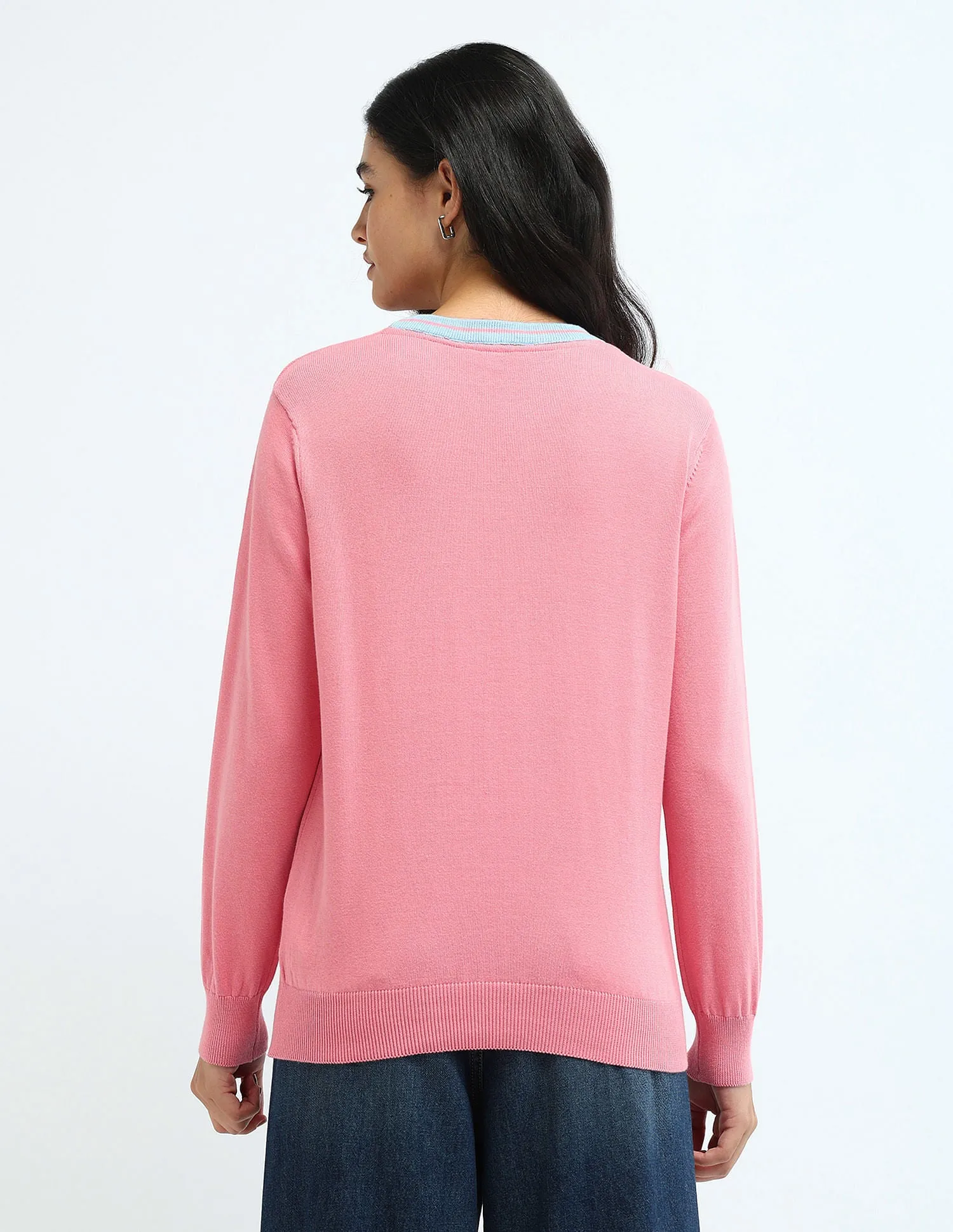 Drop Shoulder Cotton Sweater