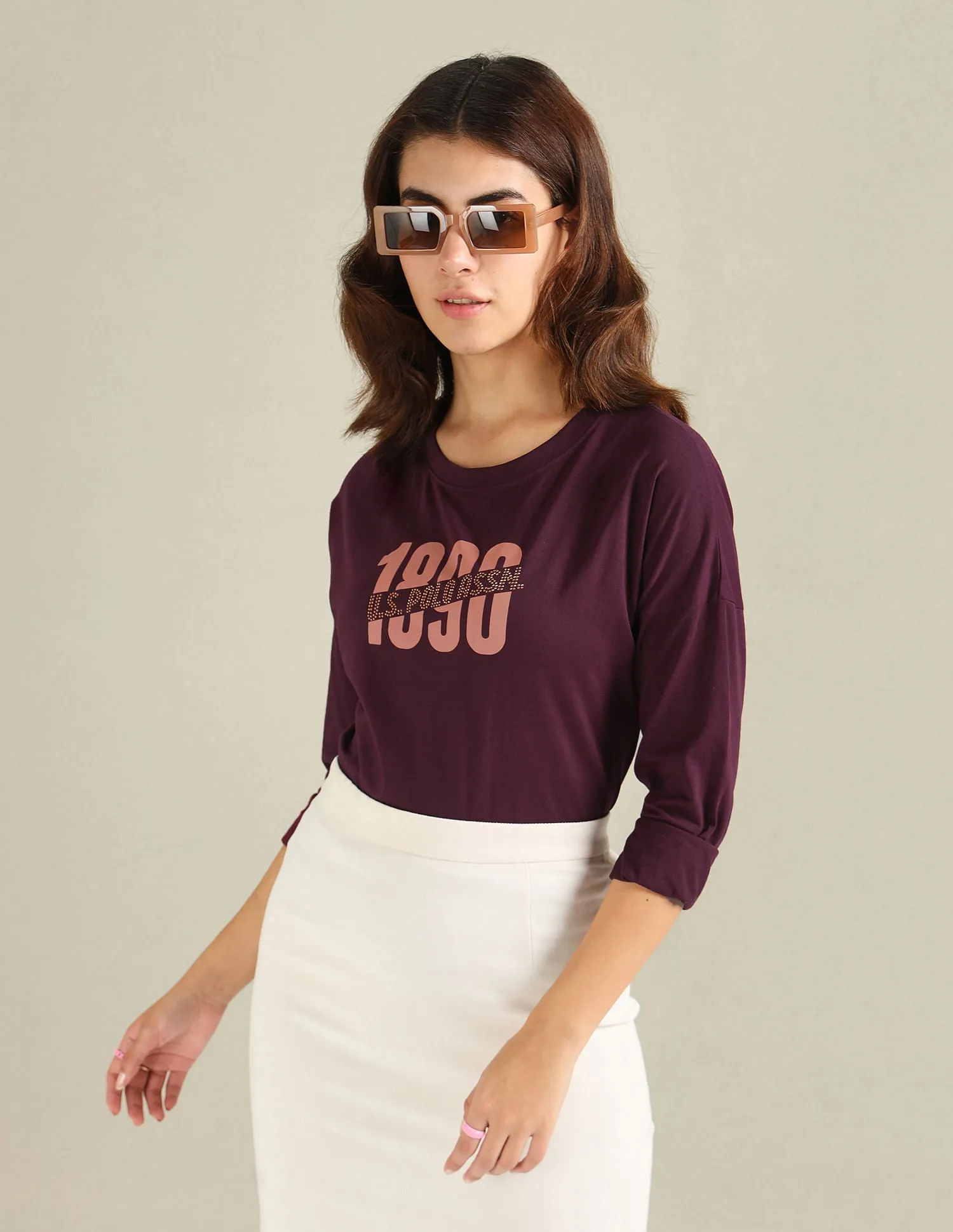 Drop Shoulder Embellished T-Shirt