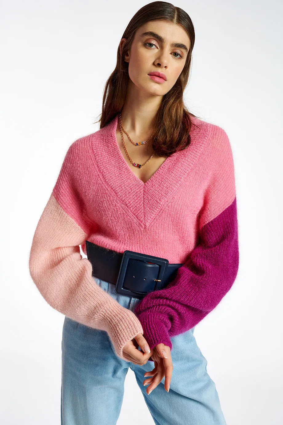 Essentiel Antwerp Bromatic Knit - Raspberry