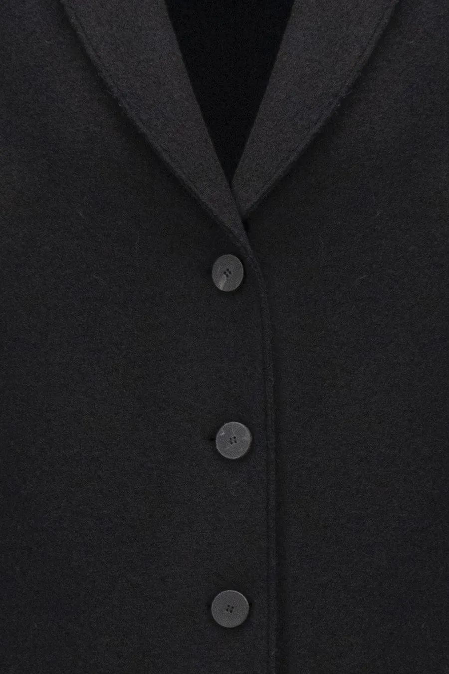 Harris Wharf London Wool Overcoat in Black