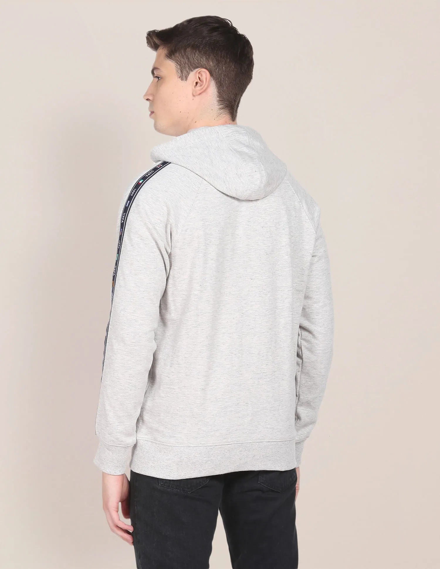 Hooded Full Zip Heathered Sweatshirt