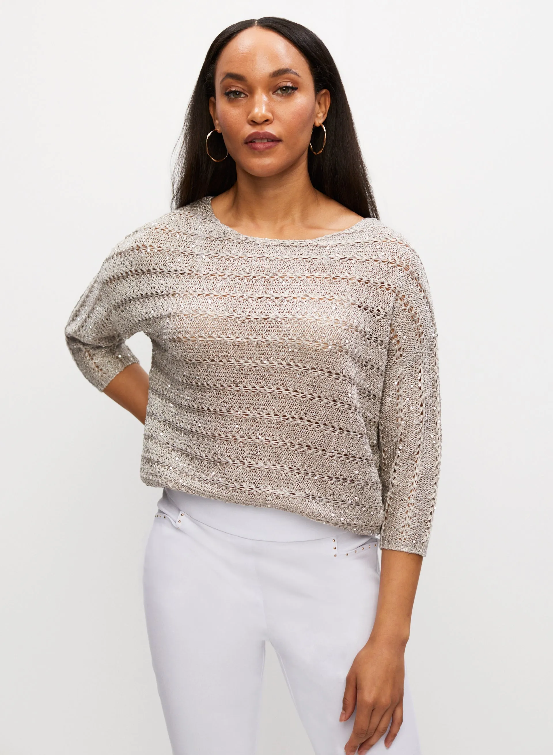 Joseph Ribkoff - Sequin Detail Sweater