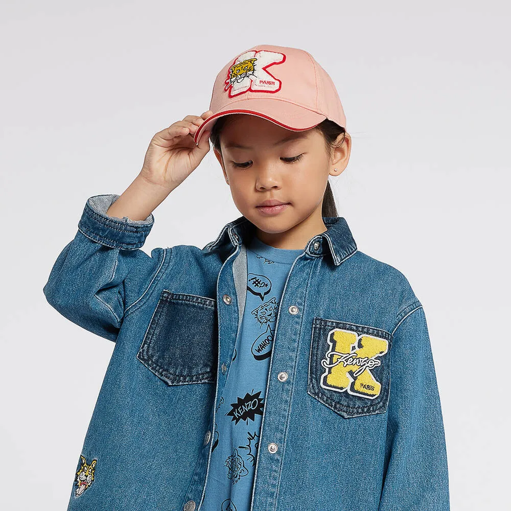 Kenzo Kids Girls Pink K Cap