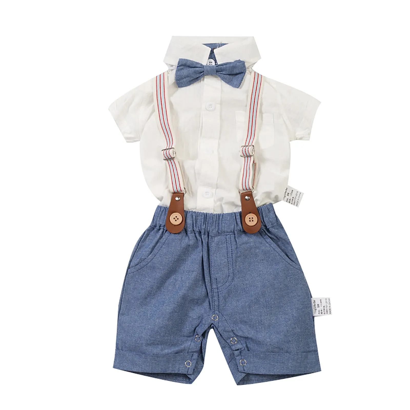 Lapel Button Romper Shirt