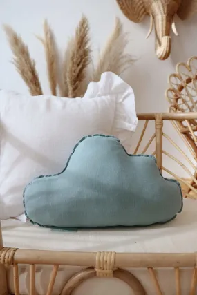 Linen Eye of the Sea Cloud Pillow