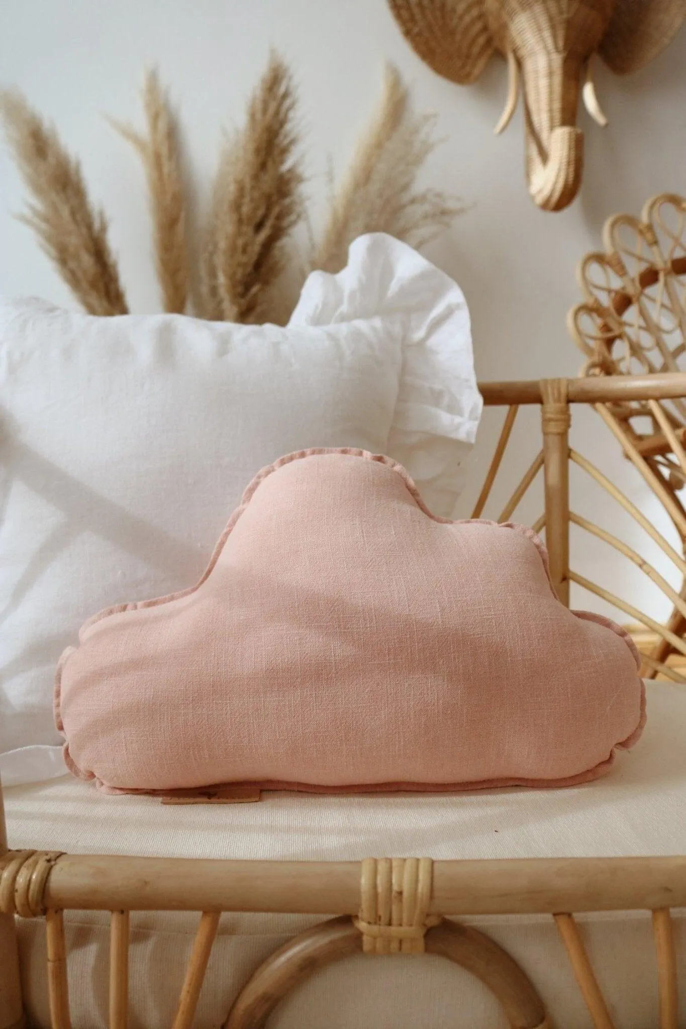 Linen Light Pink Cloud Pillow