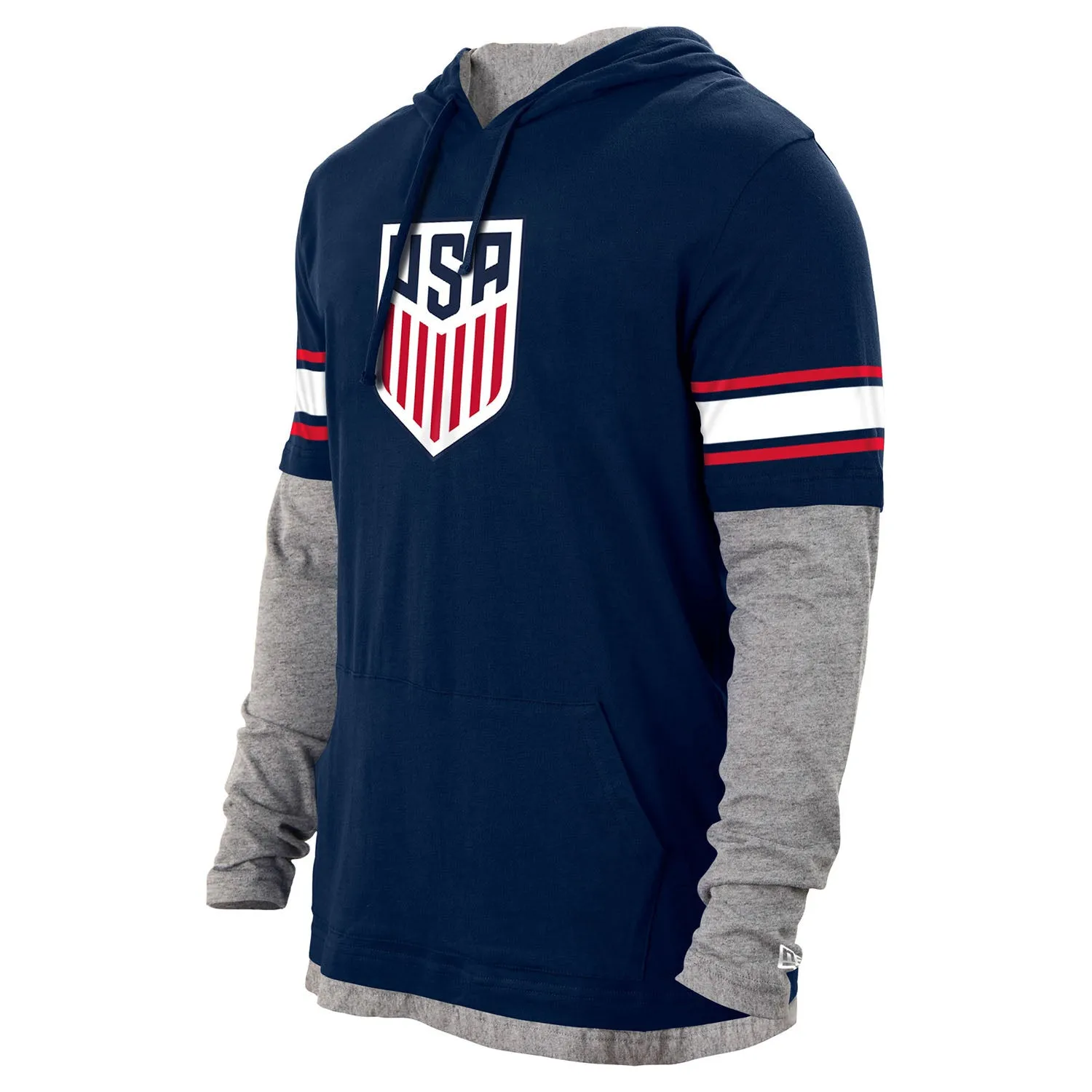 Men's New Era USMNT Brushed Two-Fer Hoodie Pullover