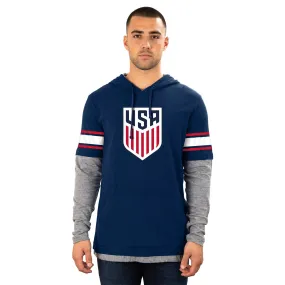 Men's New Era USMNT Brushed Two-Fer Hoodie Pullover