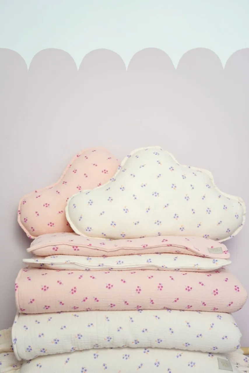 Muslin Purple Forget-Me-Not Cloud Pillow