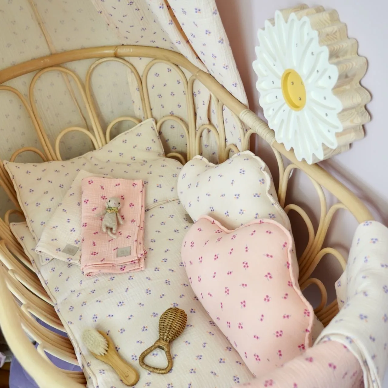 Muslin Purple Forget-Me-Not Cloud Pillow