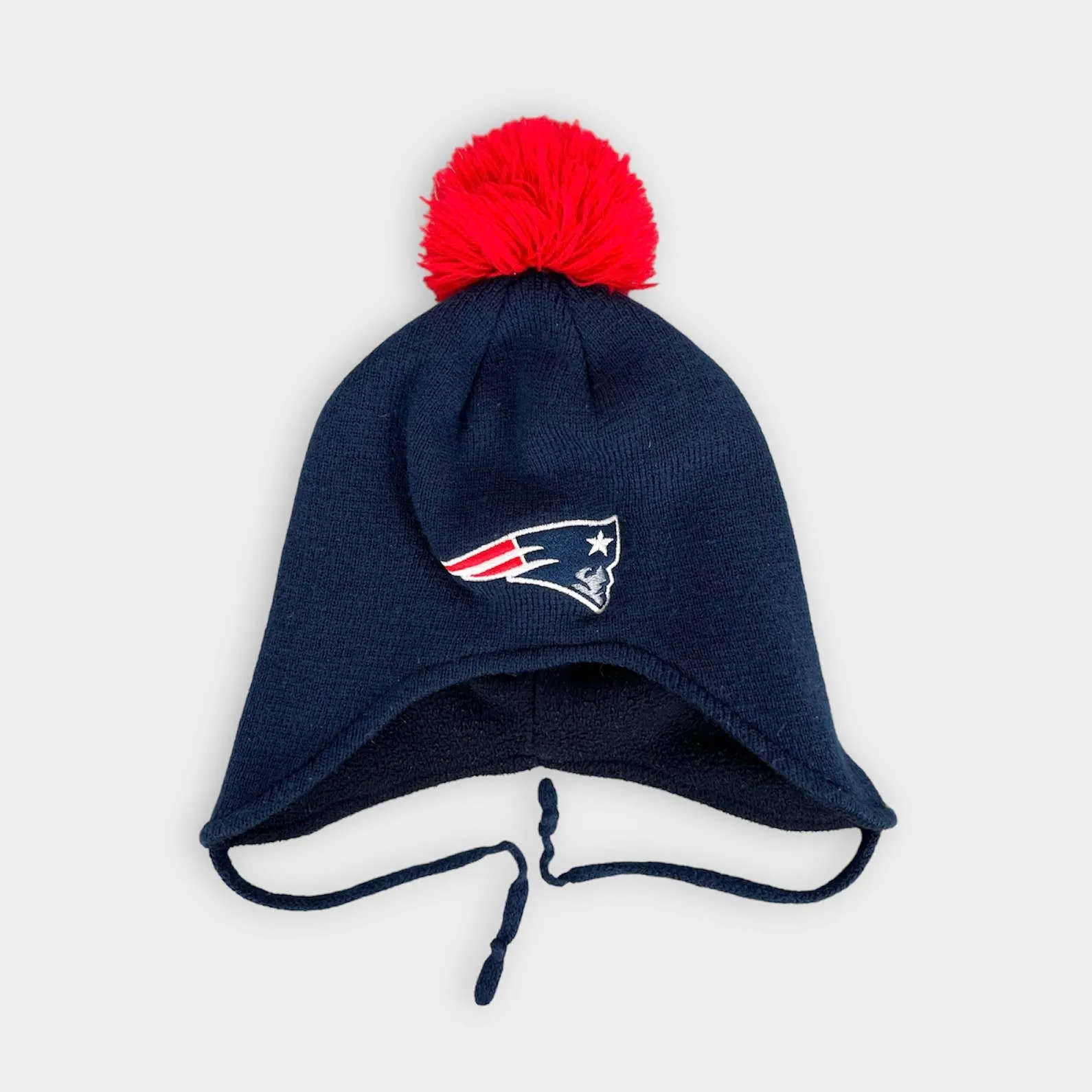 New England Patriots Football Navy Blue Pom Hat Toddler