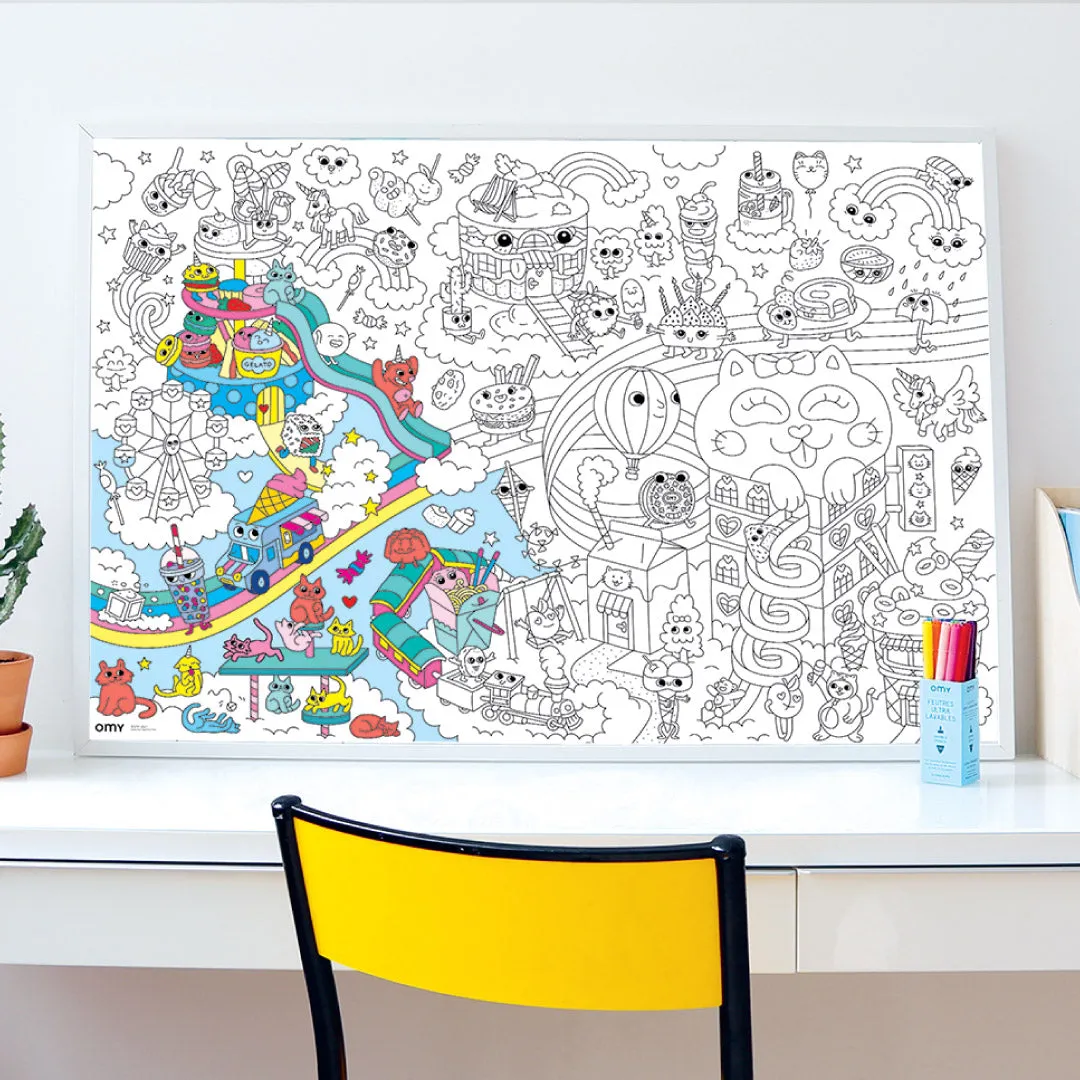 OMY Giant Coloring Poster - Kawaii (100 x 70cm)