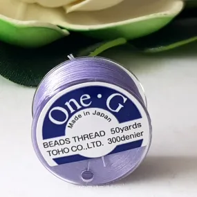 One-G Lt Lavender Beading Thread (50 Yards) Toho | PT-50-19 | Jewellery Making Supply