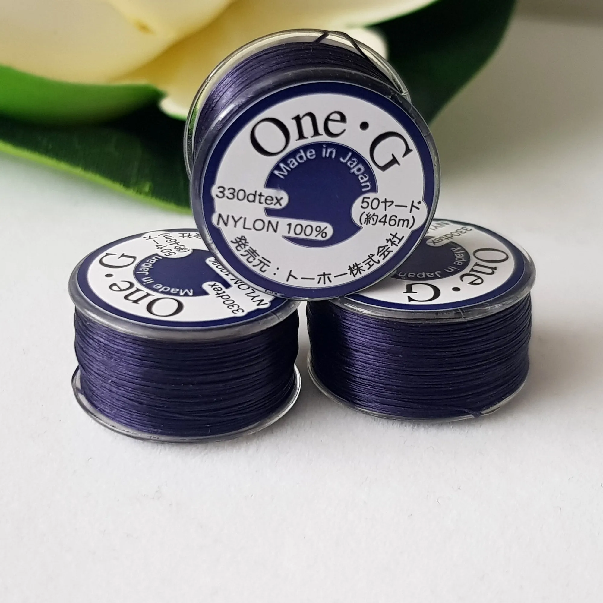 One-G Navy Beading Thread (50 Yards) Toho | PT-50-18 | Jewellery Making Supply