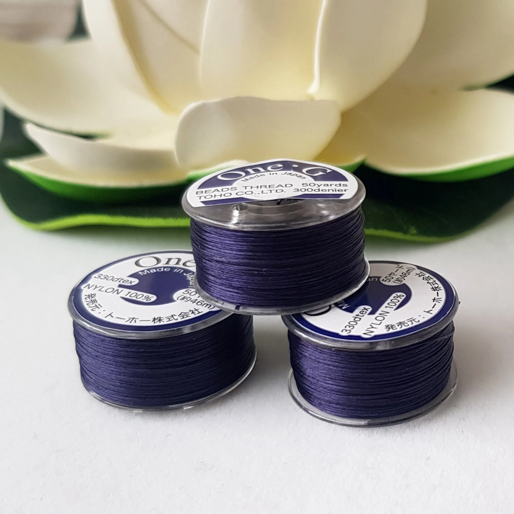 One-G Navy Beading Thread (50 Yards) Toho | PT-50-18 | Jewellery Making Supply