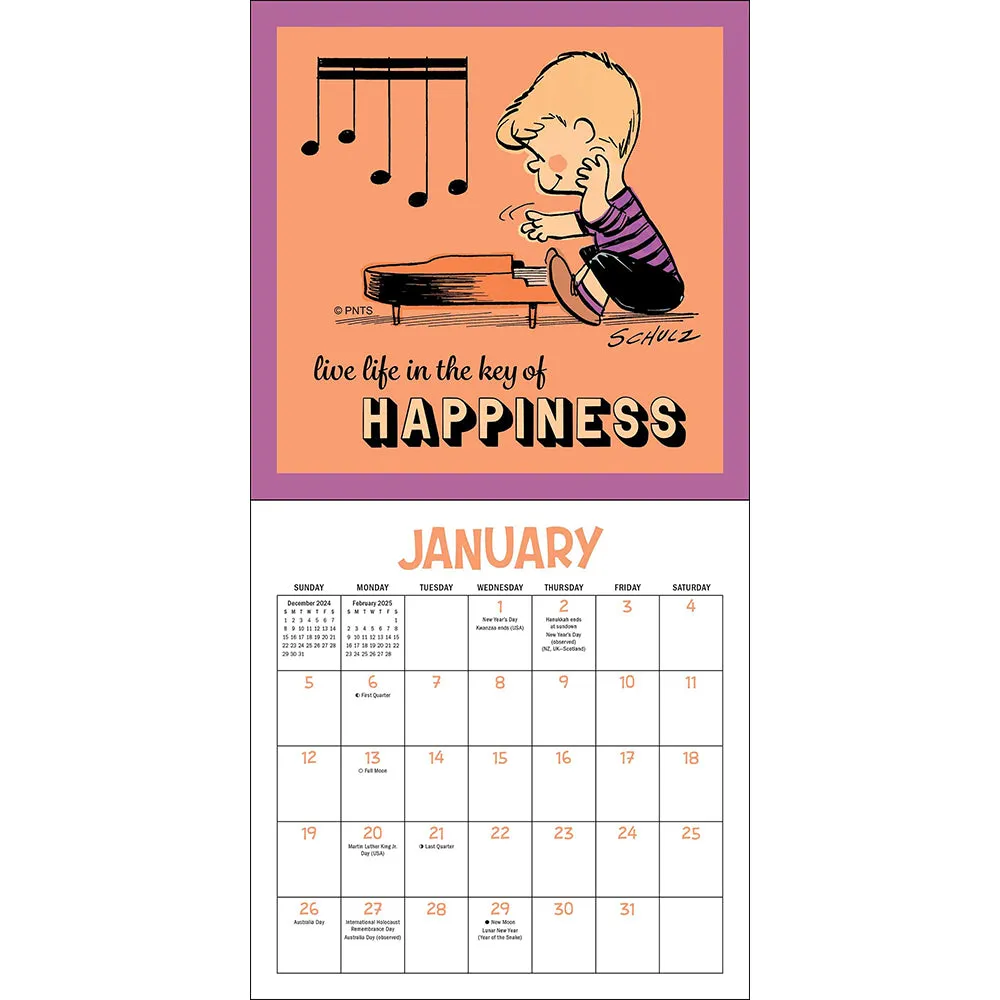 Peanuts 2025 Mini Wall Calendar