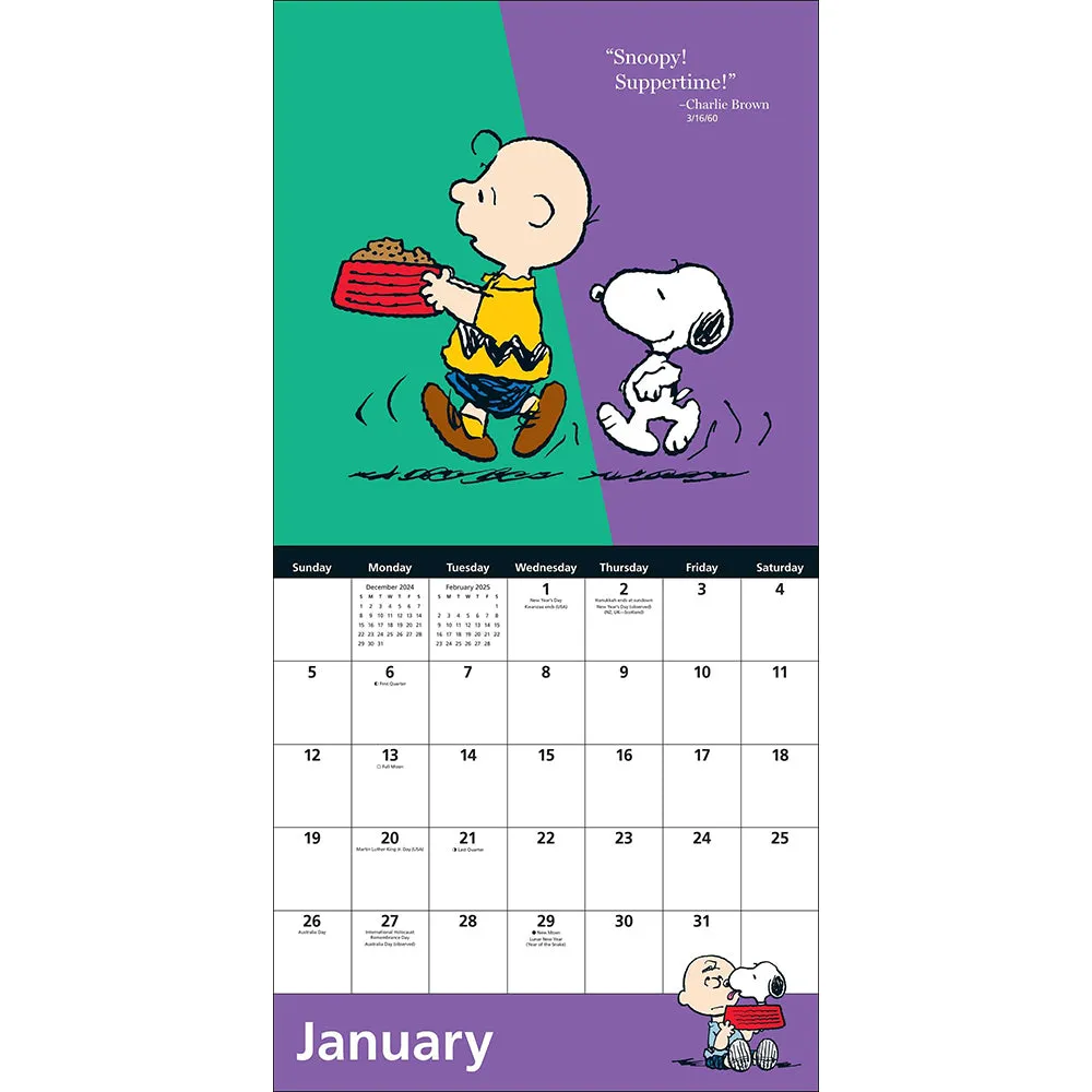 Peanuts 2025 Mini Wall Calendar