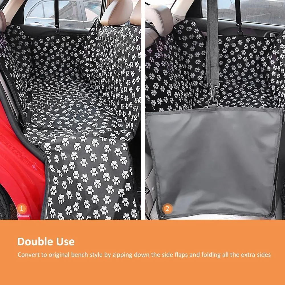 Pet carriers Oxford Fabric Paw pattern Car Seat Cover