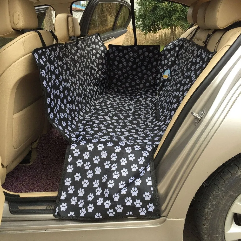 Pet carriers Oxford Fabric Paw pattern Car Seat Cover