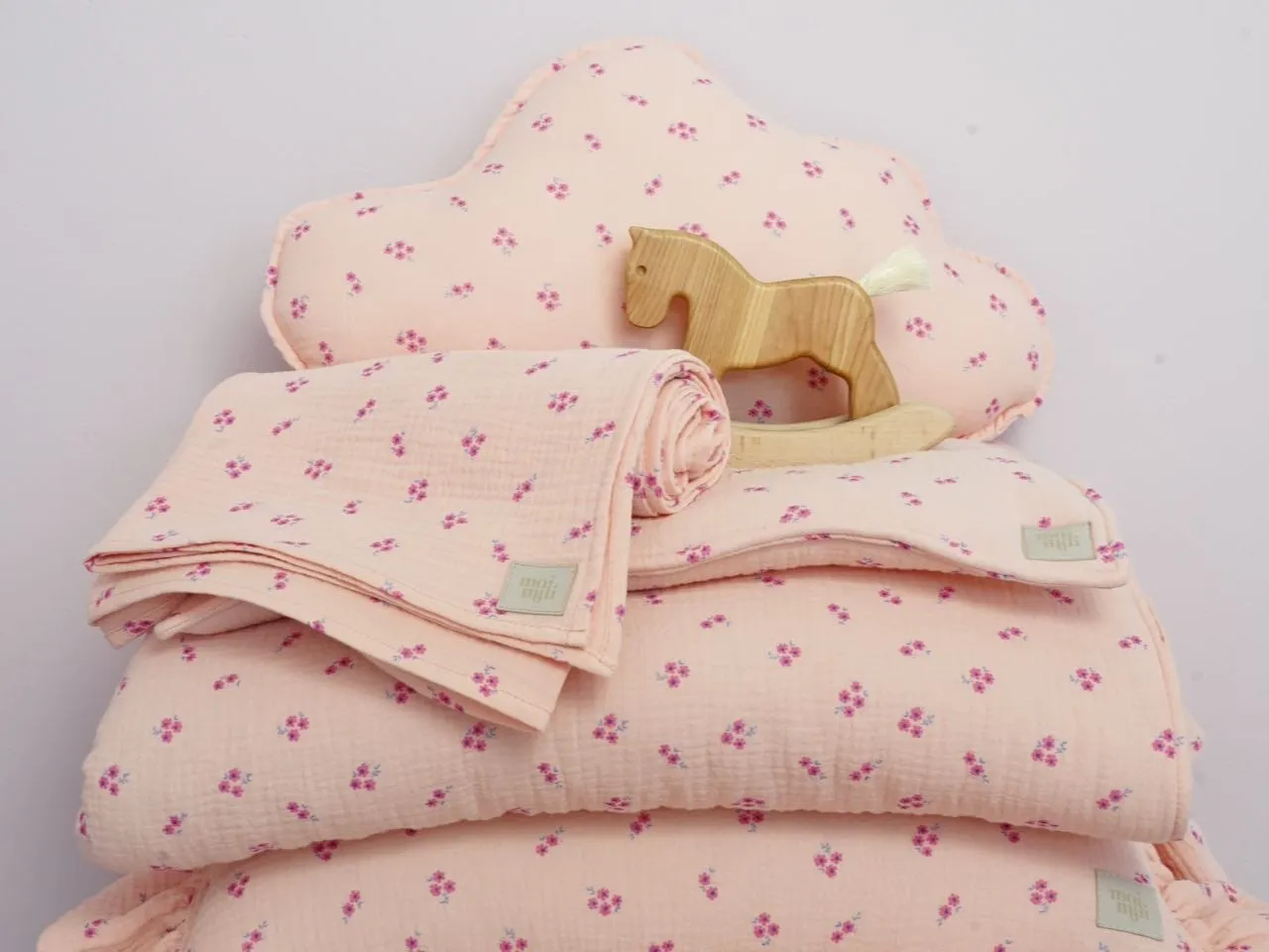 Presale - Muslin Pink Forget-Me-Not Cloud Pillow