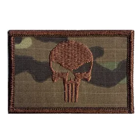 Punisher Flag Patch - Brown on MultiCam