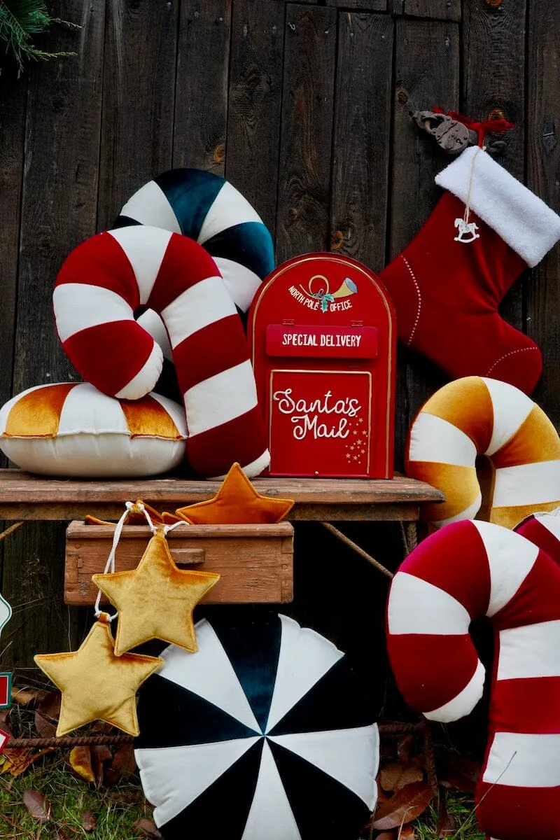 Red Lollipop Patchwork Pillow