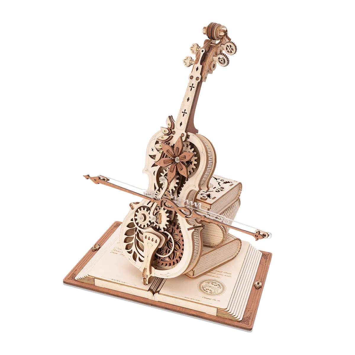 ROKR Magic Cello Mechanical Music Box 3D Wooden Puzzle AMK63