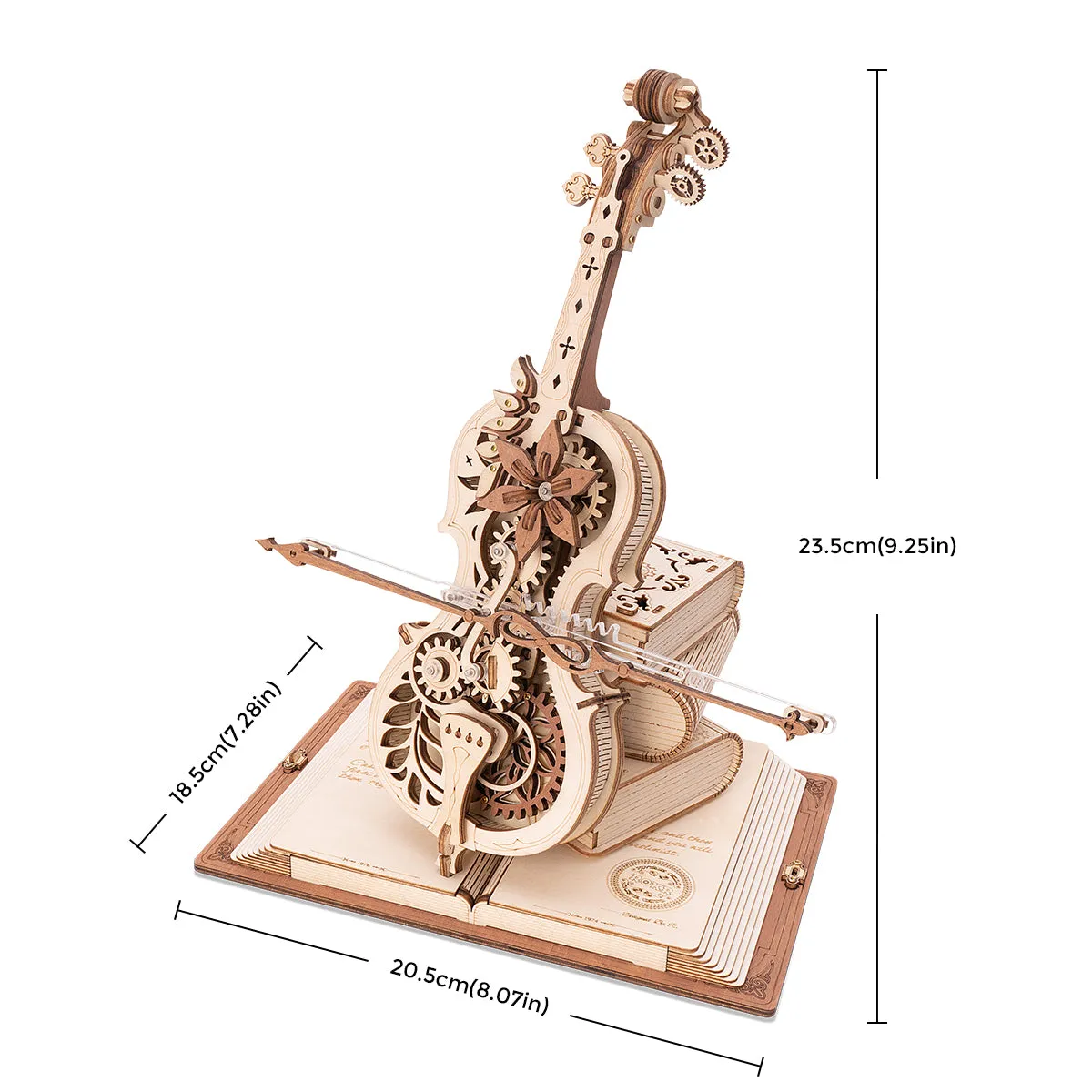 ROKR Magic Cello Mechanical Music Box 3D Wooden Puzzle AMK63