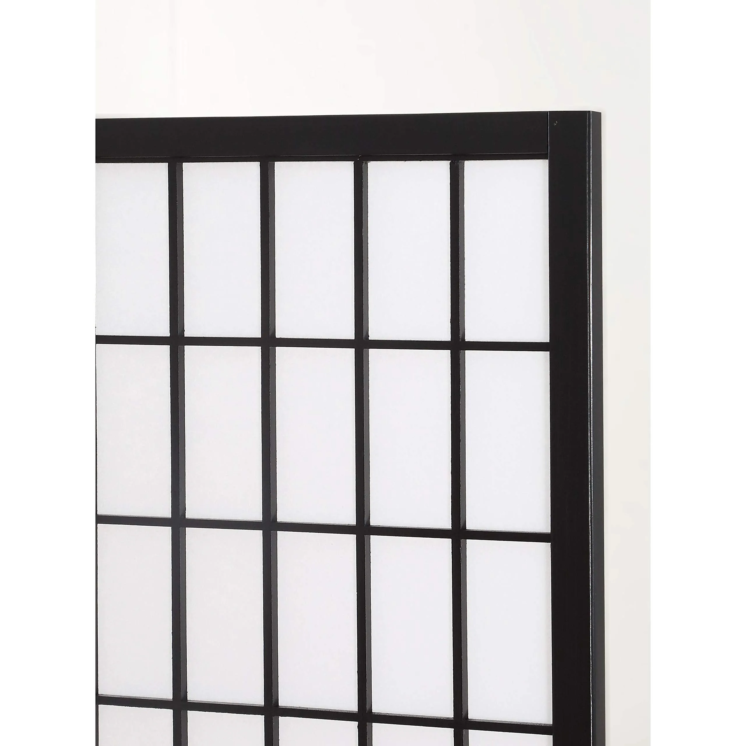 Roundhill Furniture Oriental Shoji 4 Panel Screen Room Divider, Natual