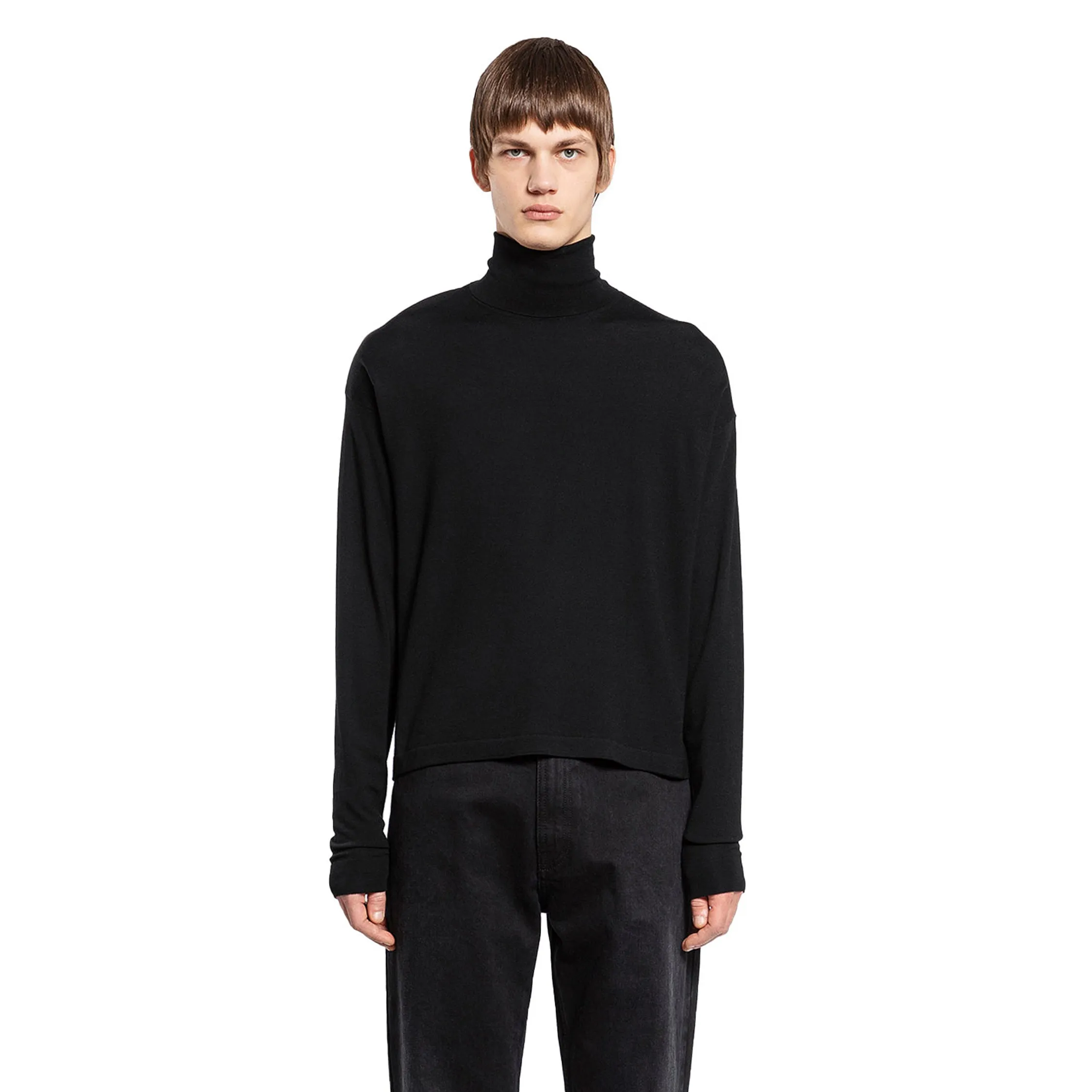 THE ROW MAN BLACK KNITWEAR