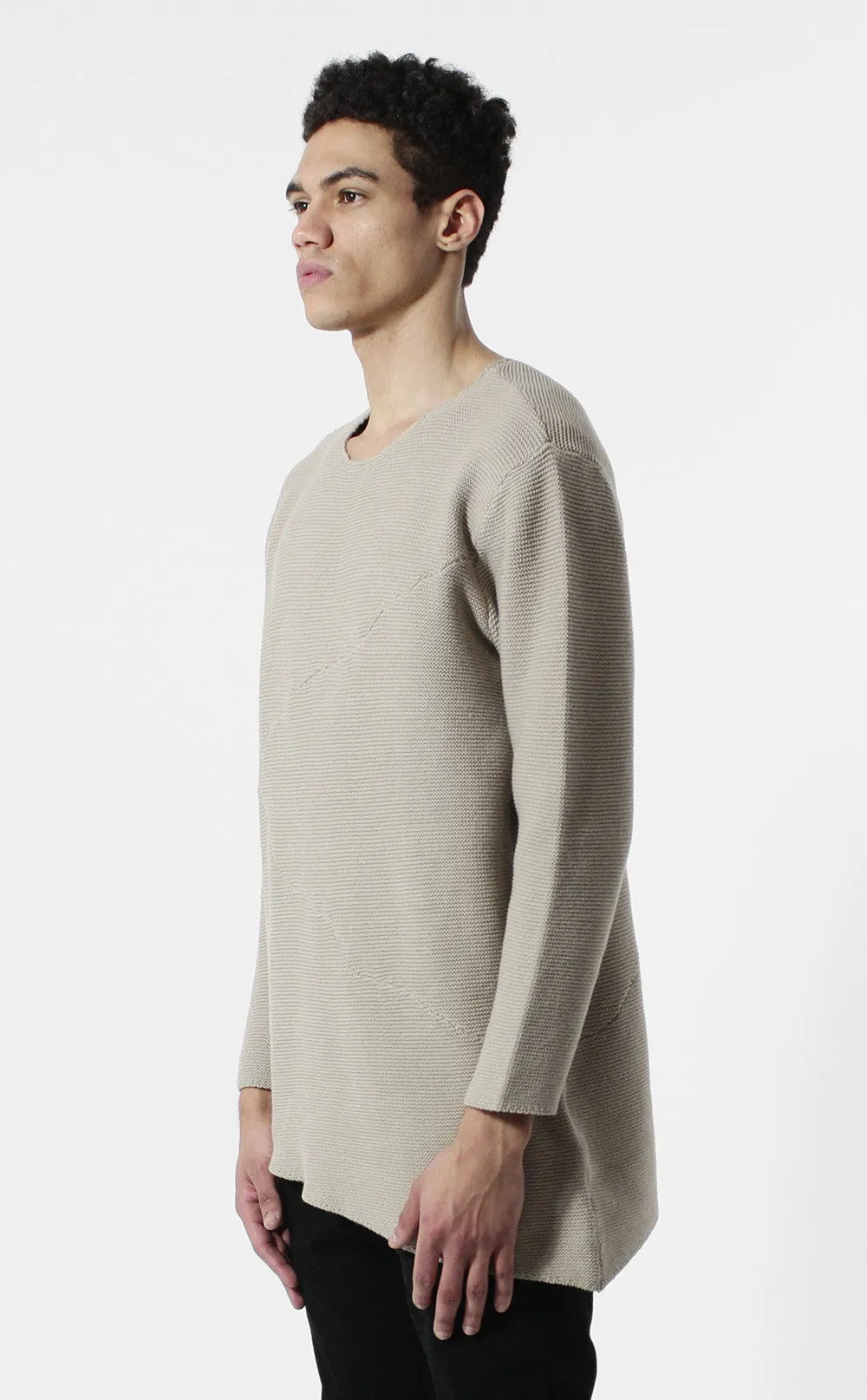 Unknown Misanthrope Asymmetrical Wide Hem Knitted Designer Sweater