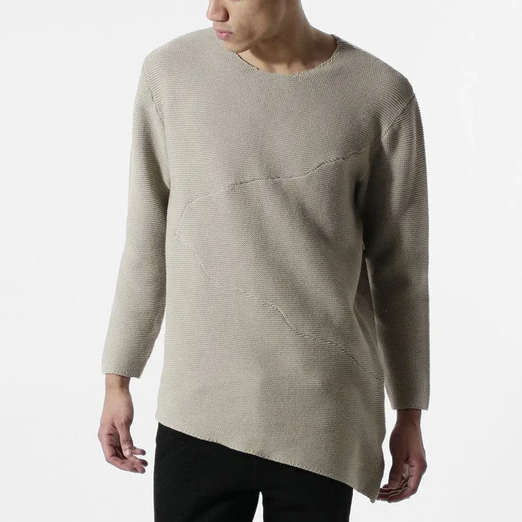 Unknown Misanthrope Asymmetrical Wide Hem Knitted Designer Sweater