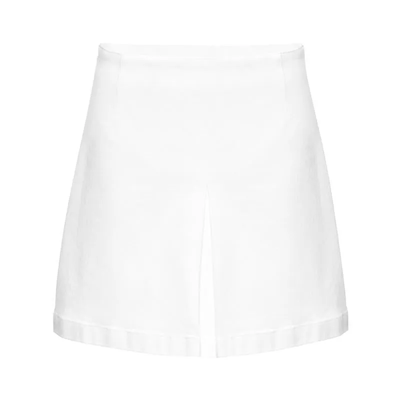 White Denim Mini Skirt