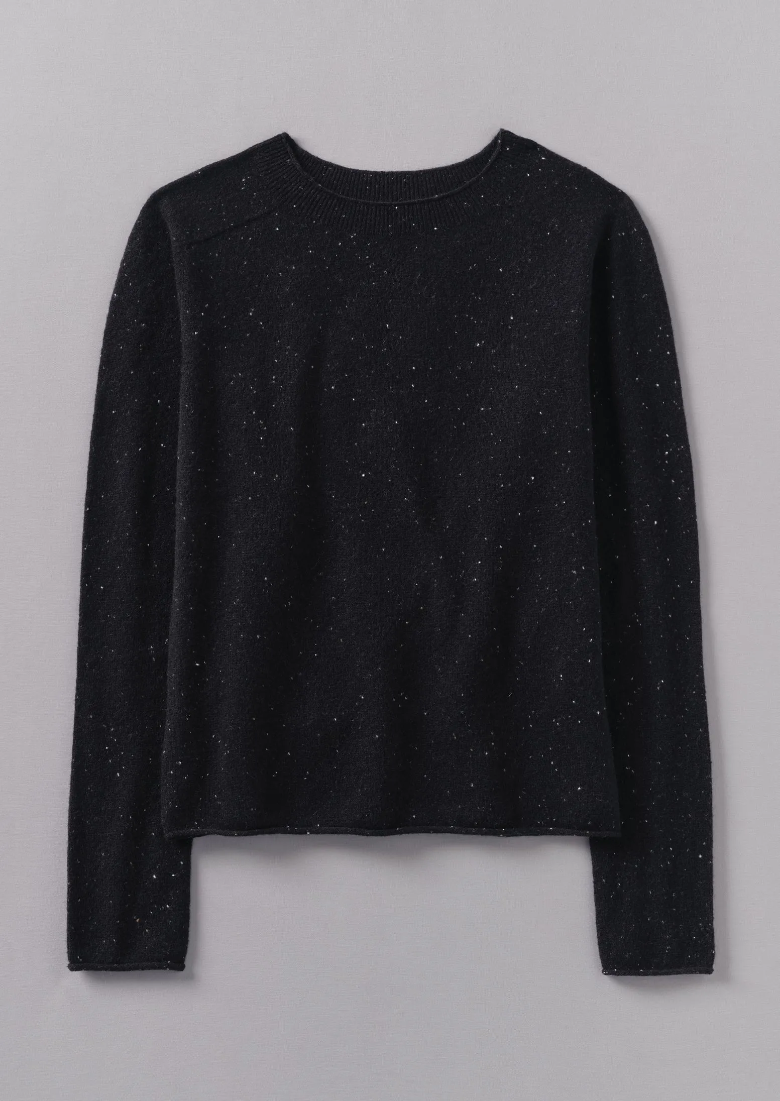 Wool Cashmere Neat Sweater | Night Sky